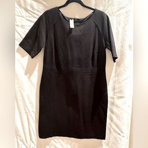 NWT TALBOTS Ponte Knit Black Dress, size 12